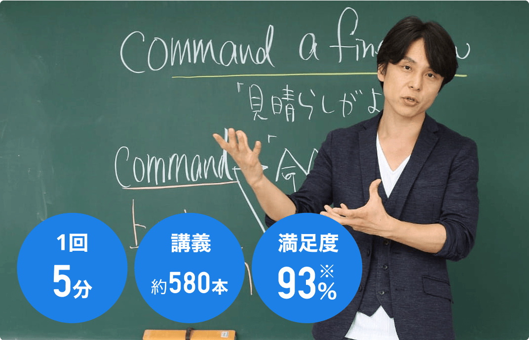 1回5分、講義約580本、満足度93%